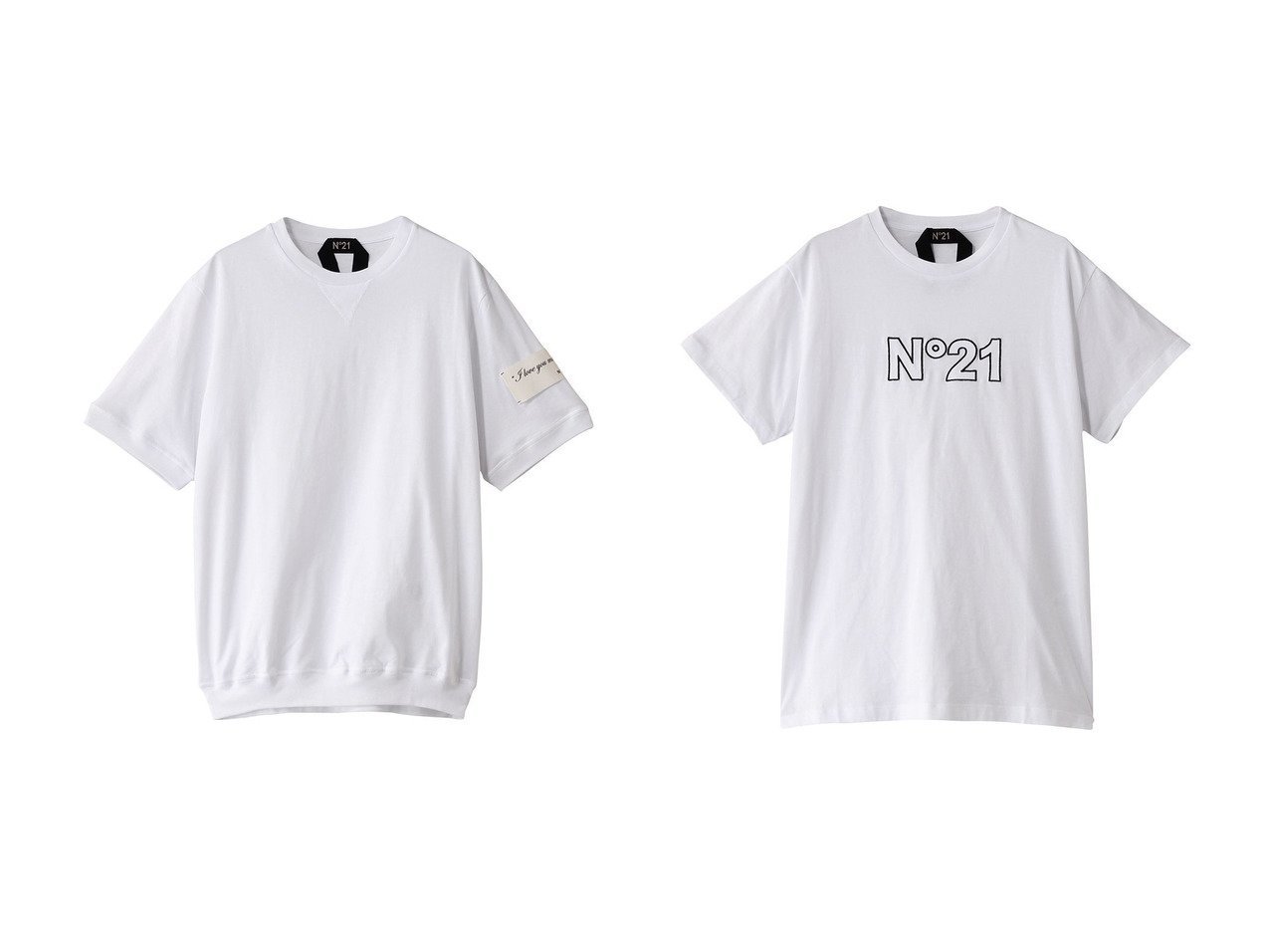 【N°21 / MEN/ヌメロ ヴェントゥーノ】の【MEN】袖エンブレムTシャツ&【MEN】ロゴTシャツ 【MEN】 おすすめ人気トレンドファッション通販アイテム インテリア・キッズ・メンズ・レディースファッション・服の通販 founy(ファニー) 　ファッション　Fashion　メンズファッション　MEN　トップス・カットソー　Tops/Tshirt/Men　シャツ　Shirts　2025年　2025　2025春夏・S/S　Ss,Spring/Summer,2025　ショート　Short　スタイリッシュ　Stylish　スリーブ　Sleeve　夏　Summer　春　Spring　S/S・春夏　Ss・Spring/Summer　ホワイト系　White　ブラック系　Black　|ID:crp329100000211366