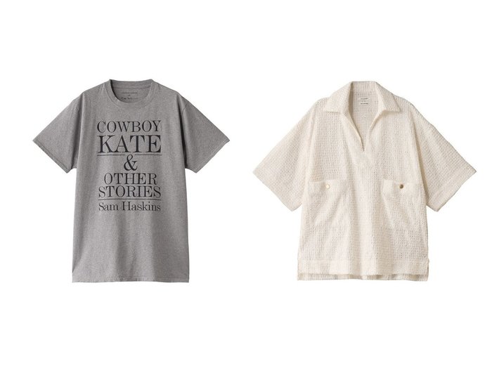 【COUTURE D'ADAM/クチュールドアダム】のSam Haskins ロゴTシャツ&Deauville パイルスキッパーシャツ 【トップス、カットソー】 おすすめ人気トレンドファッション通販アイテム 人気、トレンドファッション・服の通販 founy(ファニー) ファッション Fashion レディースファッション WOMEN トップス・カットソー Tops/Tshirt シャツ/ブラウス Shirts/Blouses ロング / Tシャツ T-Shirts カットソー Cut and Sewn 2025年 2025 2025春夏・S/S Ss,Spring/Summer,2025 ショート Short シンプル Simple スリーブ Sleeve 夏 Summer 春 Spring S/S・春夏 Ss・Spring/Summer |ID:crp329100000211448