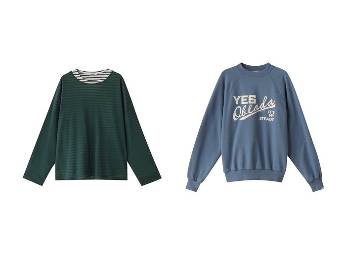 【Oblada/オブラダ】のシアーレイヤー ロングTシャツ&YES オブラダロゴスウェット 【トップス、カットソー】 おすすめ人気トレンドファッション通販アイテム インテリア・キッズ・メンズ・レディースファッション・服の通販 founy(ファニー) https://founy.com/ ファッション Fashion レディースファッション WOMEN トップス・カットソー Tops/Tshirt シャツ/ブラウス Shirts/Blouses ロング / Tシャツ T-Shirts カットソー Cut and Sewn パーカ Sweats スウェット Sweat 2025年 2025 2025春夏・S/S Ss,Spring/Summer,2025 インナー Inner シアー Sheer シンプル Simple スリーブ Sleeve トレンド Trend ボーダー Border ロング Long エレガント 上品 Elegant 夏 Summer 春 Spring S/S・春夏 Ss・Spring/Summer |ID:crp329100000211679