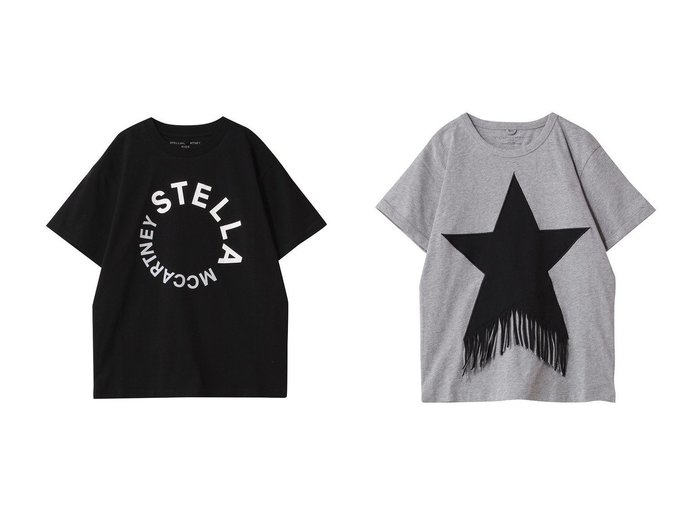 【STELLA McCARTNEY / KIDS/ステラ マッカートニー】の【KIDS】ロゴプリントTシャツ&【KIDS】スターフリンジTシャツ 【KIDS　キッズファッション通販】 おすすめ人気トレンドファッション通販アイテム 人気、トレンドファッション・服の通販 founy(ファニー) 　ファッション　Fashion　キッズファッション　KIDS　トップス・カットソー　Tops/Tees/Kids　2025年　2025　2025春夏・S/S　Ss,Spring/Summer,2025　サークル　Circle　バランス　Balance　プリント　Print　ベーシック　Basic　夏　Summer　春　Spring　S/S・春夏　Ss・Spring/Summer　|ID:crp329100000211725