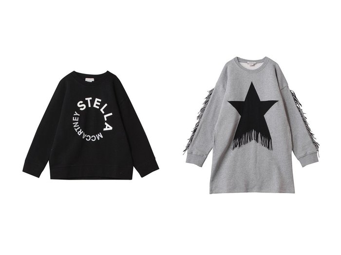 【STELLA McCARTNEY / KIDS/ステラ マッカートニー】の【KIDS】ロゴプリントスエットシャツ&【KIDS】フリンジ スタージャージードレス 【KIDS　キッズファッション通販】 おすすめ人気トレンドファッション通販アイテム 人気、トレンドファッション・服の通販 founy(ファニー) 　ファッション　Fashion　キッズファッション　KIDS　トップス・カットソー　Tops/Tees/Kids　ワンピース　Dress/Kids　2025年　2025　2025春夏・S/S　Ss,Spring/Summer,2025　サークル　Circle　シンプル　Simple　スウェット　Sweat　プリント　Print　ロング　Long　夏　Summer　春　Spring　S/S・春夏　Ss・Spring/Summer　|ID:crp329100000211726