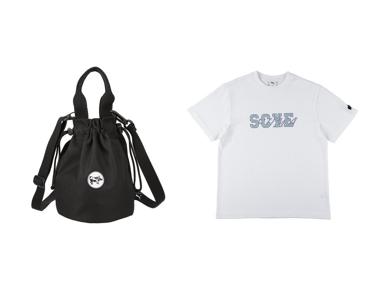 【PUMA/プーマ】の【UNISEX】【PUMA x Scye】SS Tシャツ&【UNISEX】【PUMA x Scye】Drawstring バッグ 【ECで売れてるランキング上位の人気レディースファッションの通販】 おすすめ人気トレンドファッション通販アイテム インテリア・キッズ・メンズ・レディースファッション・服の通販 founy(ファニー) 　ファッション　Fashion　レディースファッション　WOMEN　バッグ　Bag　トップス・カットソー　Tops/Tshirt　シャツ/ブラウス　Shirts/Blouses　ロング / Tシャツ　T-Shirts　カットソー　Cut and Sewn　2025年　2025　2025春夏・S/S　Ss,Spring/Summer,2025　ユニセックス　Unisex　夏　Summer　春　Spring　S/S・春夏　Ss・Spring/Summer　ブラック系　Black　ホワイト系　White　|ID:crp329100000211814