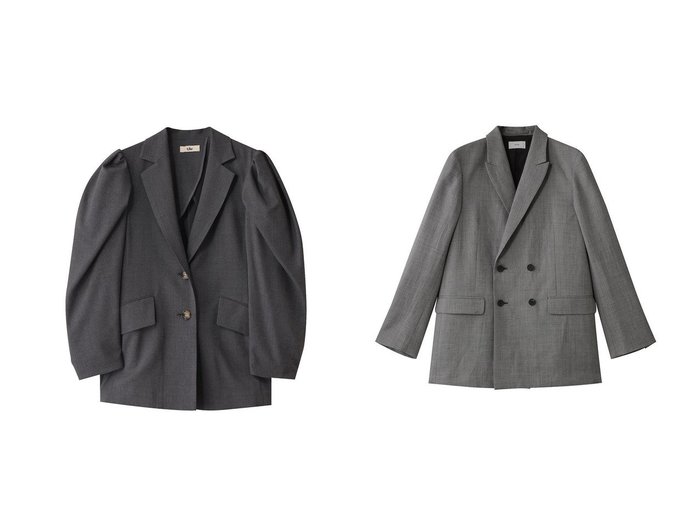 【Uhr/ウーア】のギャザーショルダー ジャケット&【ATON/エイトン】のWOOL LINEN SHARKSKIN ダブル ブレスト ジャケット 【コート、ジャケット】 おすすめ人気トレンドファッション通販アイテム 人気、トレンドファッション・服の通販 founy(ファニー) ファッション Fashion レディースファッション WOMEN アウター Coat Outerwear ジャケット Jackets 2025年 2025 2025春夏・S/S Ss,Spring/Summer,2025 オケージョン Occasion ギャザー Gather ショルダー Shoulder シンプル Simple ジャケット Jacket スタイリッシュ Stylish ファブリック Fabric 夏 Summer 春 Spring S/S・春夏 Ss・Spring/Summer |ID:crp329100000211863