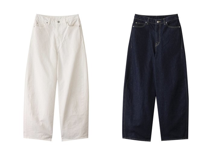 【MIDIUMISOLID/ミディウミソリッド】のbarrel leg wide denim.M デニム 【パンツ】 おすすめ人気トレンドファッション通販アイテム 人気、トレンドファッション・服の通販 founy(ファニー) ファッション Fashion レディースファッション WOMEN パンツ Pants デニムパンツ Denim Pants 2025年 2025 2025春夏・S/S Ss,Spring/Summer,2025 ダメージ Damage デニム Denim トレンド Trend ワイド Wide エレガント 上品 Elegant 夏 Summer 春 Spring S/S・春夏 Ss・Spring/Summer |ID:crp329100000212410