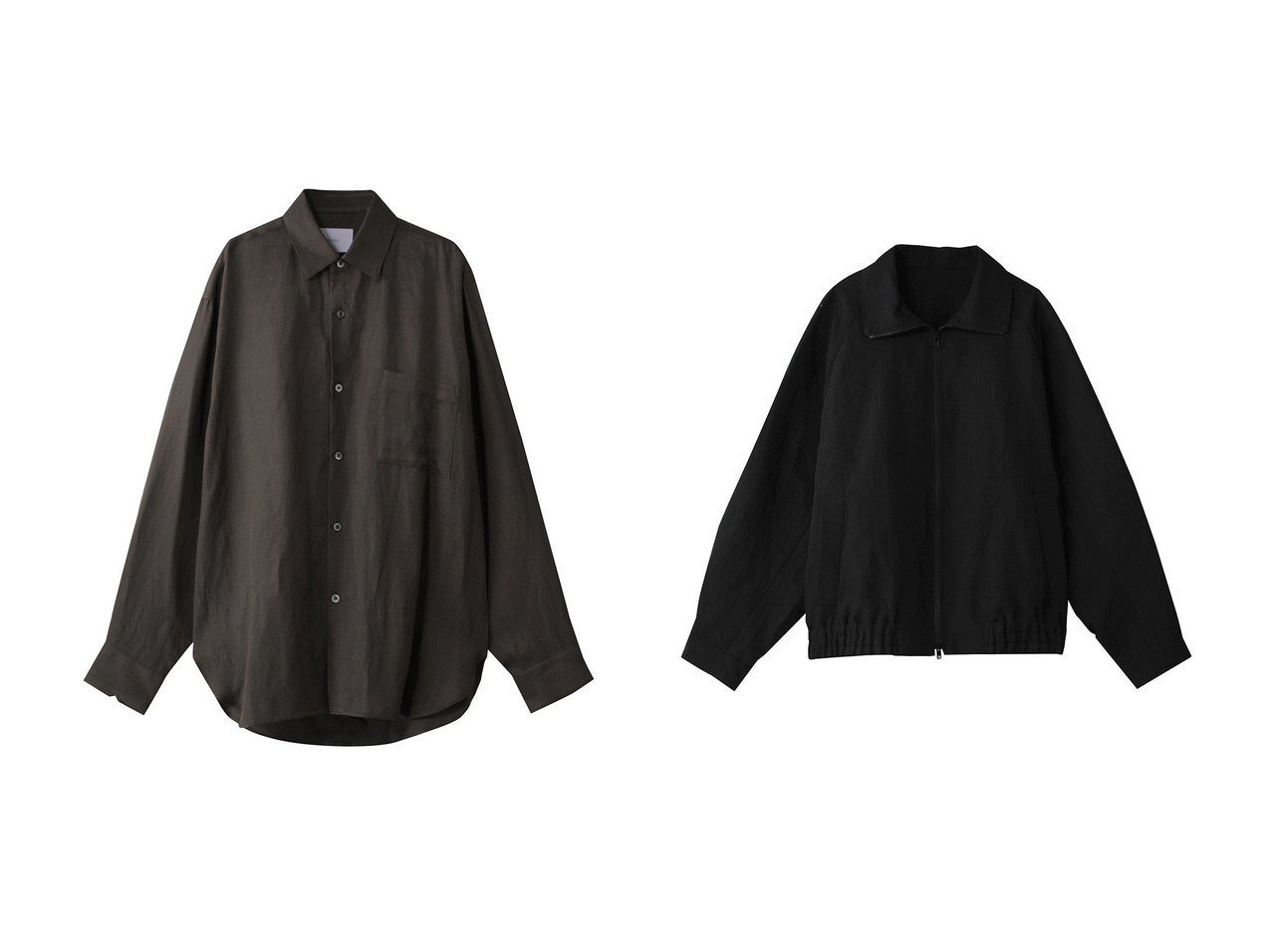 【ssstein / MEN/シュタイン】の【MEN】LI TWILL OVERSIZED LS SHIRT&【MEN】NY POPLIN ZIP UP JACKET 【メンズファッション通販】 おすすめ人気トレンドファッション通販アイテム インテリア・キッズ・メンズ・レディースファッション・服の通販 founy(ファニー) 　ファッション　Fashion　メンズファッション　MEN　2025年　2025　2025春夏・S/S　Ss,Spring/Summer,2025　スリット　Slit　スリーブ　Sleeve　ツイル　Twill　バランス　Balance　リネン　Linen　ロング　Long　エレガント 上品　Elegant　夏　Summer　春　Spring　S/S・春夏　Ss・Spring/Summer　グリーン系　Green　ブラック系　Black　|ID:crp329100000212476