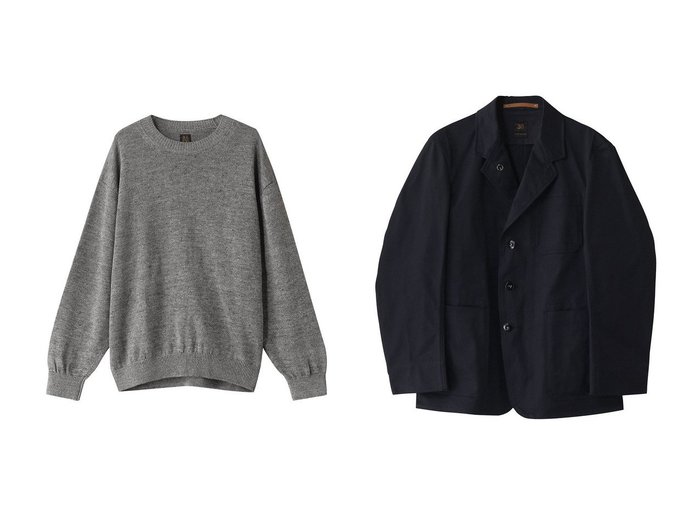 【Scye SCYE BASICS / MEN/サイ サイベーシックス】の【MEN】【SCYE BASICS】サンホアキンコットンブレザー&【BATONER / MEN/バトナー】の【MEN】WASHED ハイカウントリネンクルーネック 【メンズファッション通販】 おすすめ人気トレンドファッション通販アイテム 人気、トレンドファッション・服の通販 founy(ファニー) 　ファッション　Fashion　メンズファッション　MEN　トップス・カットソー　Tops/Tshirt/Men　ニット　Knit Tops　2025年　2025　2025春夏・S/S　Ss,Spring/Summer,2025　なめらか　Smooth　フランス　France　ベーシック　Basic　ボトム　Bottom　リネン　Linen　夏　Summer　定番　Standard　春　Spring　S/S・春夏　Ss・Spring/Summer　|ID:crp329100000212481