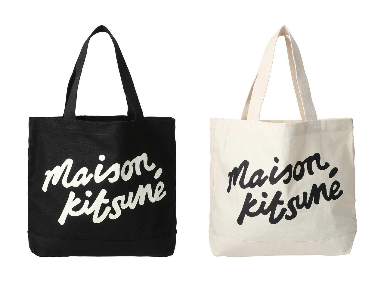 【MAISON KITSUNE/メゾン キツネ】の【UNISEX】MAISON KITSUNE HANDWRITING トートバッグ 【バッグ・鞄】 おすすめ人気トレンドファッション通販アイテム インテリア・キッズ・メンズ・レディースファッション・服の通販 founy(ファニー) 　ファッション　Fashion　レディースファッション　WOMEN　バッグ　Bag　ユニセックス　Unisex　ポケット　Pocket　ポーチ　Pouch　NEW・新作・新着・新入荷　New Arrivals　財布　Wallet　ブラック系　Black　|ID:crp329100000212577