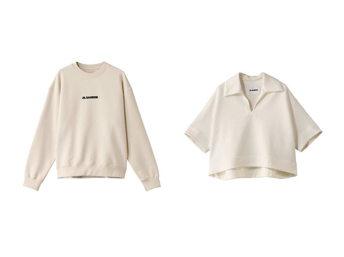 【JIL SANDER/ジル サンダー】のBOXY ポロ&【JIL SANDER+】LOGOクルーネックスエット 【トップス、カットソー】 おすすめ人気トレンドファッション通販アイテム 人気、トレンドファッション・服の通販 founy(ファニー) ファッション Fashion レディースファッション WOMEN トップス・カットソー Tops/Tshirt ニット Knit Tops プルオーバー Pullover シャツ/ブラウス Shirts/Blouses パーカ Sweats ロング / Tシャツ T-Shirts スウェット Sweat カットソー Cut and Sewn コンパクト Compact スキッパー Skipper スリーブ Sleeve ハーフ Half ボックス Box ポロシャツ Polo Shirt エレガント 上品 Elegant 夏 Summer NEW・新作・新着・新入荷 New Arrivals 春 Spring S/S・春夏 Ss・Spring/Summer スウェット Sweat スタイリッシュ Stylish スタンダード Standard |ID:crp329100000212790