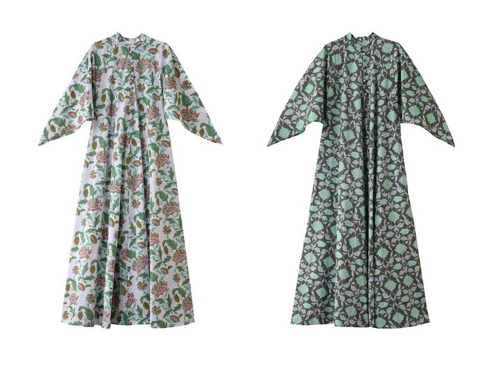 【SZ Blockprints/エスゼット ブロックプリント】のARTEMISIA DRESS ISA フレアスリーブワンピース&ARTEMISIA DRESS LISBON IN DEEP フレアスリーブワンピース 【ワンピース、ドレス】 おすすめ人気トレンドファッション通販アイテム 人気、トレンドファッション・服の通販 founy(ファニー) 　ファッション　Fashion　レディースファッション　WOMEN　ワンピース　Dress　ドレス　Party Dresses　チュニック　Tunic　スリーブ　Sleeve　チュニック　Tunic　フレア　Flare　ロング　Long　NEW・新作・新着・新入荷　New Arrivals　ドレス　Dress　リゾート　Resort　夏　Summer　春　Spring　S/S・春夏　Ss・Spring/Summer　|ID:crp329100000212874