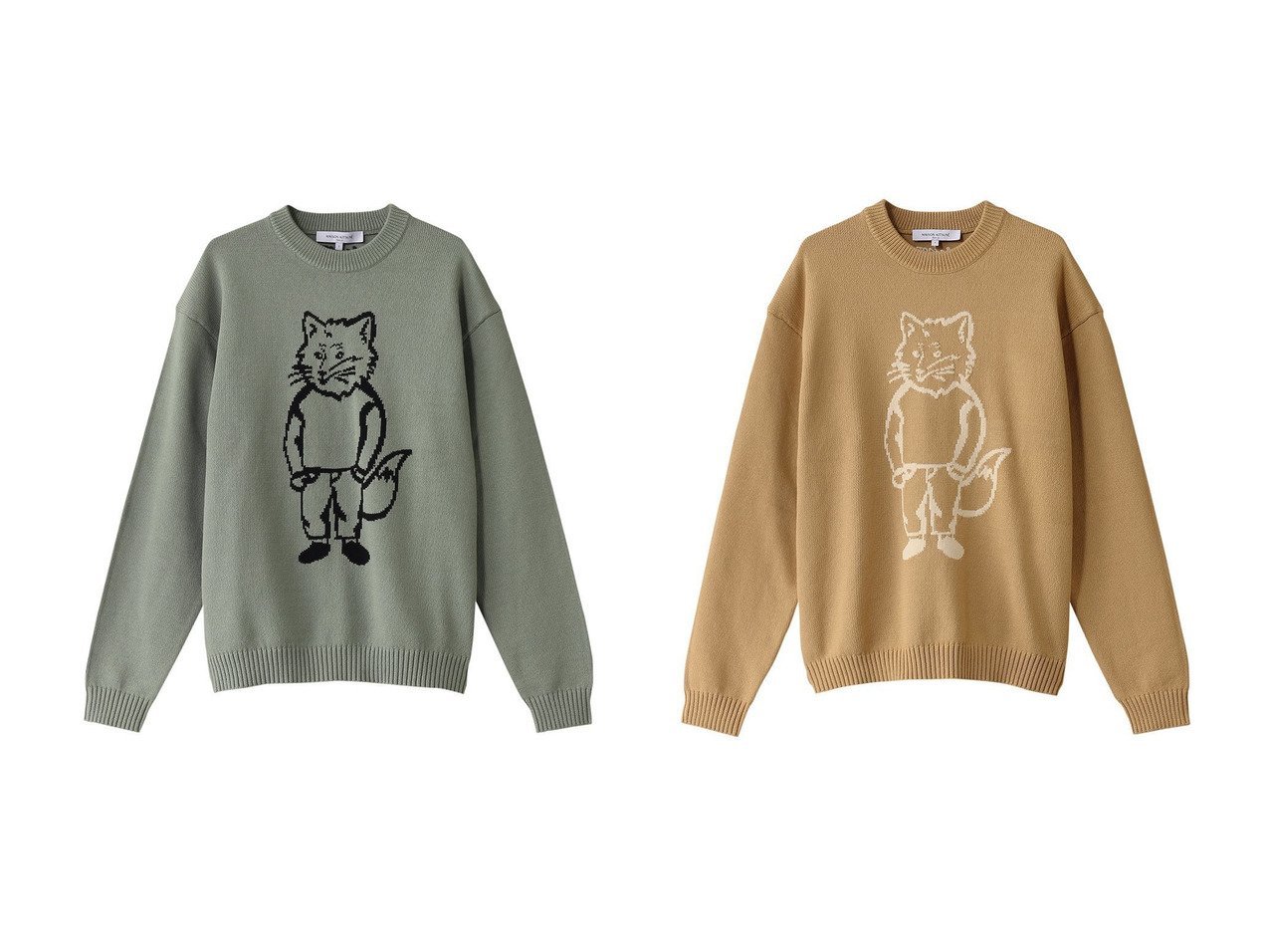 【MAISON KITSUNE / MEN/メゾン キツネ】の【MEN】DRESSED FOX INTARSIA JUMPER プルオーバー 【MEN　メンズファッション通販】 おすすめ人気トレンドファッション通販アイテム インテリア・キッズ・メンズ・レディースファッション・服の通販 founy(ファニー) 　ファッション　Fashion　メンズファッション　MEN　トップス・カットソー　Tops/Tshirt/Men　シャツ　Shirts　スリーブ　Sleeve　フォックス　Fox　フロント　Front　ベーシック　Basic　ボトム　Bottom　ロング　Long　NEW・新作・新着・新入荷　New Arrivals　旅行　Travel　|ID:crp329100000212911