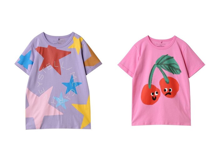 【STELLA McCARTNEY / KIDS/ステラ マッカートニー】の【KIDS】ロゴ スターTシャツ&【KIDS】チェリーTシャツ 【KIDS キッズファッション通販】 おすすめ人気トレンドファッション通販アイテム 人気、トレンドファッション・服の通販 founy(ファニー) 　ファッション　Fashion　キッズファッション　KIDS　トップス・カットソー　Tops/Tees/Kids　カラフル　Colorful　サークル　Circle　プリント　Print　NEW・新作・新着・新入荷　New Arrivals　|ID:crp329100000212916