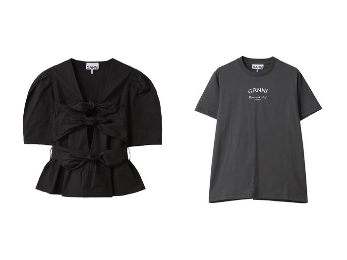 【GANNI/ガニー】のBasic Jersey Ganni リラックス Tシャツ&Tie Strap ブラウス 【トップス、カットソー】 おすすめ人気トレンドファッション通販アイテム インテリア・キッズ・メンズ・レディースファッション・服の通販 founy(ファニー) https://founy.com/ ファッション Fashion レディースファッション WOMEN トップス・カットソー Tops/Tshirt シャツ/ブラウス Shirts/Blouses ロング / Tシャツ T-Shirts カットソー Cut and Sewn ギャザー Gather ショート Short ストレッチ Stretch スリーブ Sleeve ペプラム Peplum リボン Ribbon NEW・新作・新着・新入荷 New Arrivals |ID:crp329100000213020