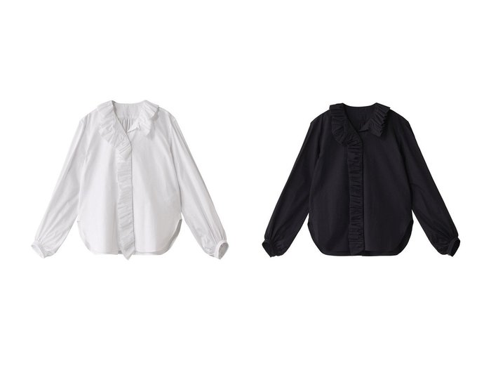 【YLEVE/イレーヴ】の【YLEVE×BOURRIENNE】コットン タイプライター ラッフルブラウス/NAMI 【ECで人気ランキング上位のおすすめ!レディースファッション通販】 おすすめ人気トレンドファッション通販アイテム 人気、トレンドファッション・服の通販 founy(ファニー) ファッション Fashion レディースファッション WOMEN トップス・カットソー Tops/Tshirt シャツ/ブラウス Shirts/Blouses オケージョン Occasion コラボ Collaboration スリーブ Sleeve タイプライター Typewriter ラッフル Raffle ロング Long |ID:crp329100000213066