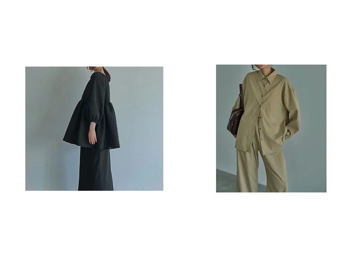 【marjour/マージュール】のCOMFORTABLE SETUP SHIRTS&RIPPLE TUNIC 【トップス、カットソー】 おすすめ人気トレンドファッション通販アイテム インテリア・キッズ・メンズ・レディースファッション・服の通販 founy(ファニー) 　ファッション　Fashion　レディースファッション　WOMEN　トップス・カットソー　Tops/Tshirt　シャツ/ブラウス　Shirts/Blouses　オケージョン　Occasion　オフショルダー　Off Shoulder　ギャザー　Gather　ストレッチ　Stretch　チュニック　Tunic　デニム　Denim　ランダム　Random　レギンス　Leggings　ワンショル　One Shoulder　おすすめ　Recommend　夏　Summer　インナー　Inner　カーディガン　Cardigan　キャミソール　Camisole　コンパクト　Compact　ジャケット　Jacket　セットアップ　Set Up　タートル　Turtle　トレンド　Trend　羽織　Haori　冬　Winter　旅行　Travel　ブラック系　Black　ベージュ系　Beige　グレー系　Gray　|ID:crp329100000213171