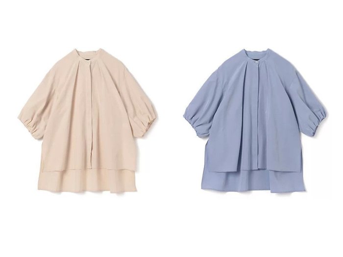 【FLORENT/フローレント】のBALLOON SLEEVE BLOUSE 【トップス、カットソー】 おすすめ人気トレンドファッション通販アイテム 人気、トレンドファッション・服の通販 founy(ファニー) 　ファッション　Fashion　レディースファッション　WOMEN　トップス・カットソー　Tops/Tshirt　クラシカル　Classical　スタンド　Stand　バルーン　Balloon　リュクス　Luxe　洗える　Washable　軽量　Lightweight　|ID:crp329100000213172