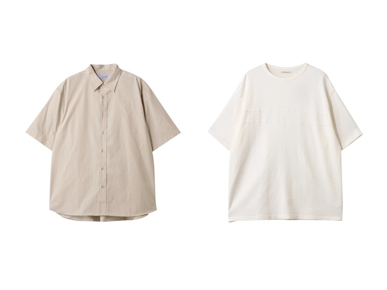 【UNIVERSAL PRODUCTS / MEN/ユニバーサルプロダクツ】の【MEN】シャツ&【MEN】S PANEL T-Tシャツ 【MEN　メンズファッション通販】 おすすめ人気トレンドファッション通販アイテム インテリア・キッズ・メンズ・レディースファッション・服の通販 founy(ファニー) 　ファッション　Fashion　メンズファッション　MEN　トップス・カットソー　Tops/Tshirt/Men　シャツ　Shirts　ショート　Short　スリーブ　Sleeve　ハーフ　Half　ボックス　Box　夏　Summer　NEW・新作・新着・新入荷　New Arrivals　春　Spring　S/S・春夏　Ss・Spring/Summer　イエロー系　Yellow　ブルー系　Blue　|ID:crp329100000213455