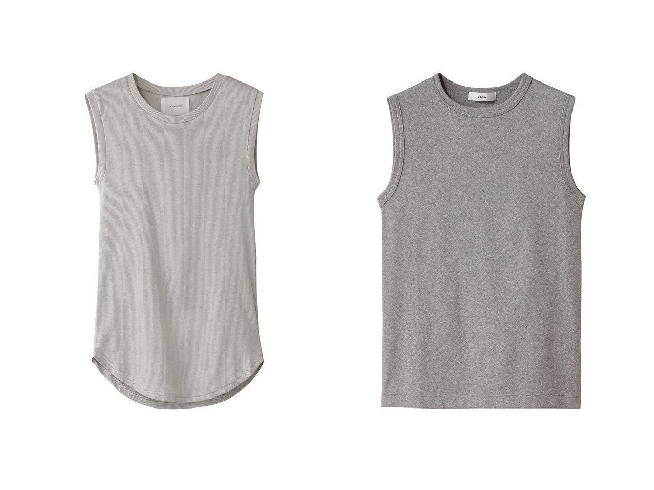 【ebure/エブール】のナローネックタンクトップ&【MIDIUMISOLID/ミディウミソリッド】のrib tank top.S タンクトップ 【トップス、カットソー】 おすすめ人気トレンドファッション通販アイテム インテリア・キッズ・メンズ・レディースファッション・服の通販 founy(ファニー) 　ファッション　Fashion　レディースファッション　WOMEN　トップス・カットソー　Tops/Tshirt　キャミソール / ノースリーブ　No Sleeves　シャツ/ブラウス　Shirts/Blouses　ロング / Tシャツ　T-Shirts　カットソー　Cut and Sewn　インナー　Inner　キャミソール　Camisole　シンプル　Simple　ジャケット　Jacket　タンク　Tank　フィット　Fit　NEW・新作・新着・新入荷　New Arrivals　ホワイト系　White　グレー系　Gray　ブラック系　Black　|ID:crp329100000213846