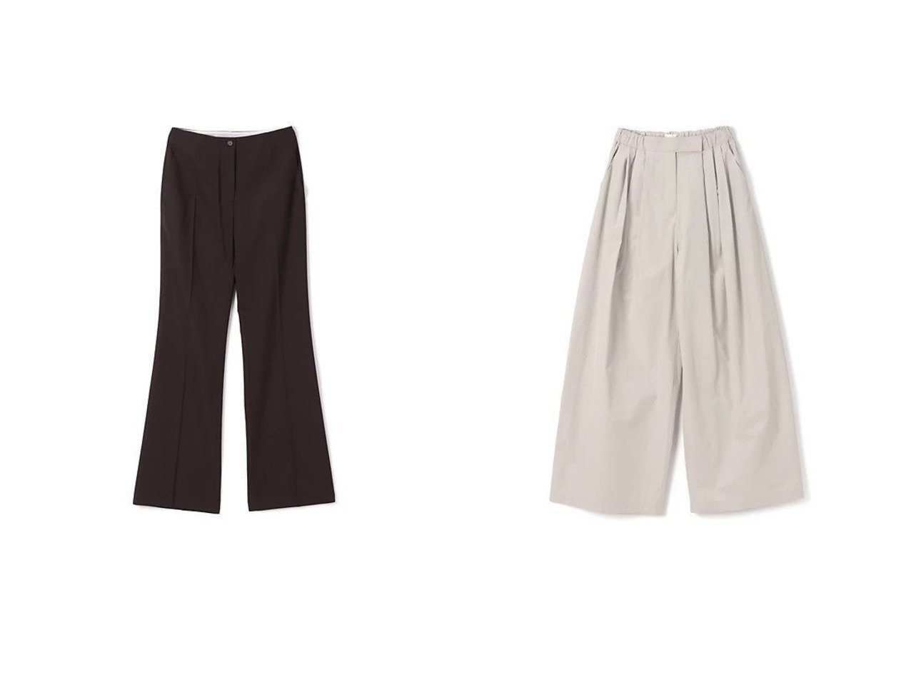 【AMOMENTO/アモーメント】のSTRAIGHT FIT PANTS&THREE TUCK BANDING PANTS 【パンツ】 おすすめ人気トレンドファッション通販アイテム インテリア・キッズ・メンズ・レディースファッション・服の通販 founy(ファニー) 　ファッション　Fashion　レディースファッション　WOMEN　パンツ　Pants　2025年　2025　2025春夏・S/S　Ss,Spring/Summer,2025　バランス　Balance　フィット　Fit　ロング　Long　フロント　Front　軽量　Lightweight　ブラウン系　Brown　ブラック系　Black　|ID:crp329100000213864