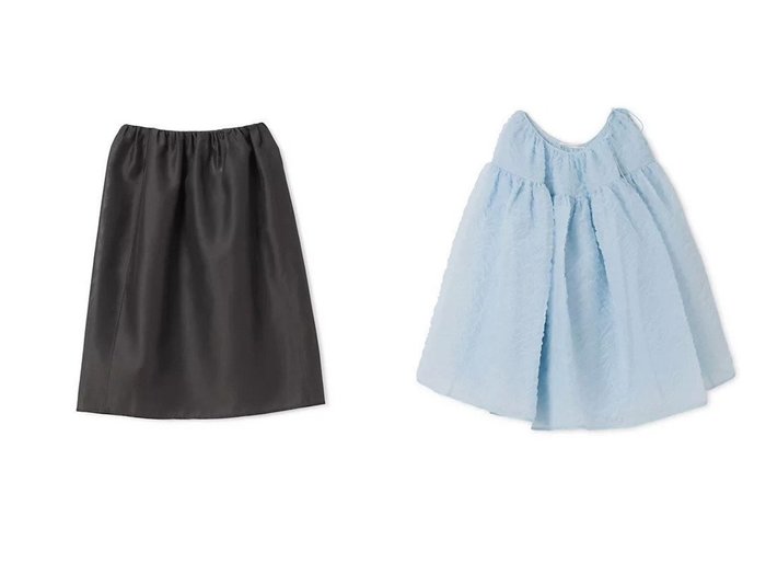 【CECILIE BAHNSEN/セシリー バンセン】のROSIE SKIRT NIMBUS MATELASS PALE BLUE&【AMOMENTO/アモーメント】のSHIRRING ORGANZA SKIRT 【スカート】 おすすめ人気トレンドファッション通販アイテム 人気、トレンドファッション・服の通販 founy(ファニー) ファッション Fashion レディースファッション WOMEN スカート Skirt 2025年 2025 2025春夏・S/S Ss,Spring/Summer,2025 ガーリー Girly ギャザー Gather チェック Check シャーリング Shirring シルク Silk リュクス Luxe 今季 This Season |ID:crp329100000213867