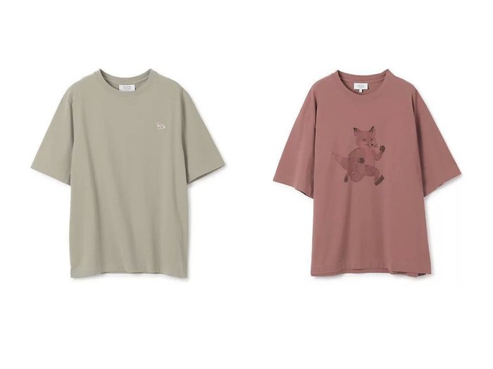 【MAISON KITSUNE/メゾン キツネ】のSPEEDY FOX PRINT OVERSIZE TEE-SHIRT&BABY FOX PATCH COMFORT TEE-SHIRT 【トップス、カットソー】 おすすめ人気トレンドファッション通販アイテム 人気、トレンドファッション・服の通販 founy(ファニー) ファッション Fashion レディースファッション WOMEN トップス・カットソー Tops/Tshirt シャツ/ブラウス Shirts/Blouses 2025年 2025 2025春夏・S/S Ss,Spring/Summer,2025 スリット Slit プリント Print 洗える Washable |ID:crp329100000213881