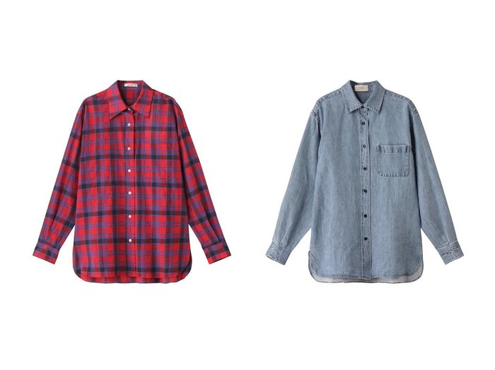 【THE ROW/ザ ロウ】のNESSON SHIRT&NESSON SHIRT 【トップス、カットソー】 おすすめ人気トレンドファッション通販アイテム 人気、トレンドファッション・服の通販 founy(ファニー) 　ファッション　Fashion　レディースファッション　WOMEN　トップス・カットソー　Tops/Tshirt　シャツ/ブラウス　Shirts/Blouses　シアー　Sheer　スラックス　Slacks　スリーブ　Sleeve　チェック　Check　フォルム　Form　ボトム　Bottom　ロング　Long　ワイド　Wide　今季　This Season　NEW・新作・新着・新入荷　New Arrivals　|ID:crp329100000213935