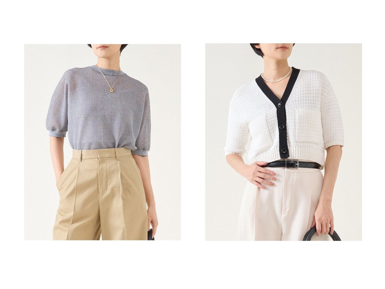 【martinique/マルティニーク】のビッグシルエットニットTシャツ&ペーパーミックスカーディガン 【トップス、カットソー】 おすすめ人気トレンドファッション通販アイテム インテリア・キッズ・メンズ・レディースファッション・服の通販 founy(ファニー) 　ファッション　Fashion　レディースファッション　WOMEN　トップス・カットソー　Tops/Tshirt　ニット　Knit Tops　シャツ/ブラウス　Shirts/Blouses　ロング / Tシャツ　T-Shirts　プルオーバー　Pullover　カーディガン　Cardigans　おすすめ　Recommend　カットソー　Cut And Sew　ジャカード　Jacquard　タイトスカート　Tight Skirt　トレンド　Trend　エレガント 上品　Elegant　NEW・新作・新着・新入荷　New Arrivals　ブラック系　Black　ホワイト系　White　ブルー系　Blue　|ID:crp329100000214000