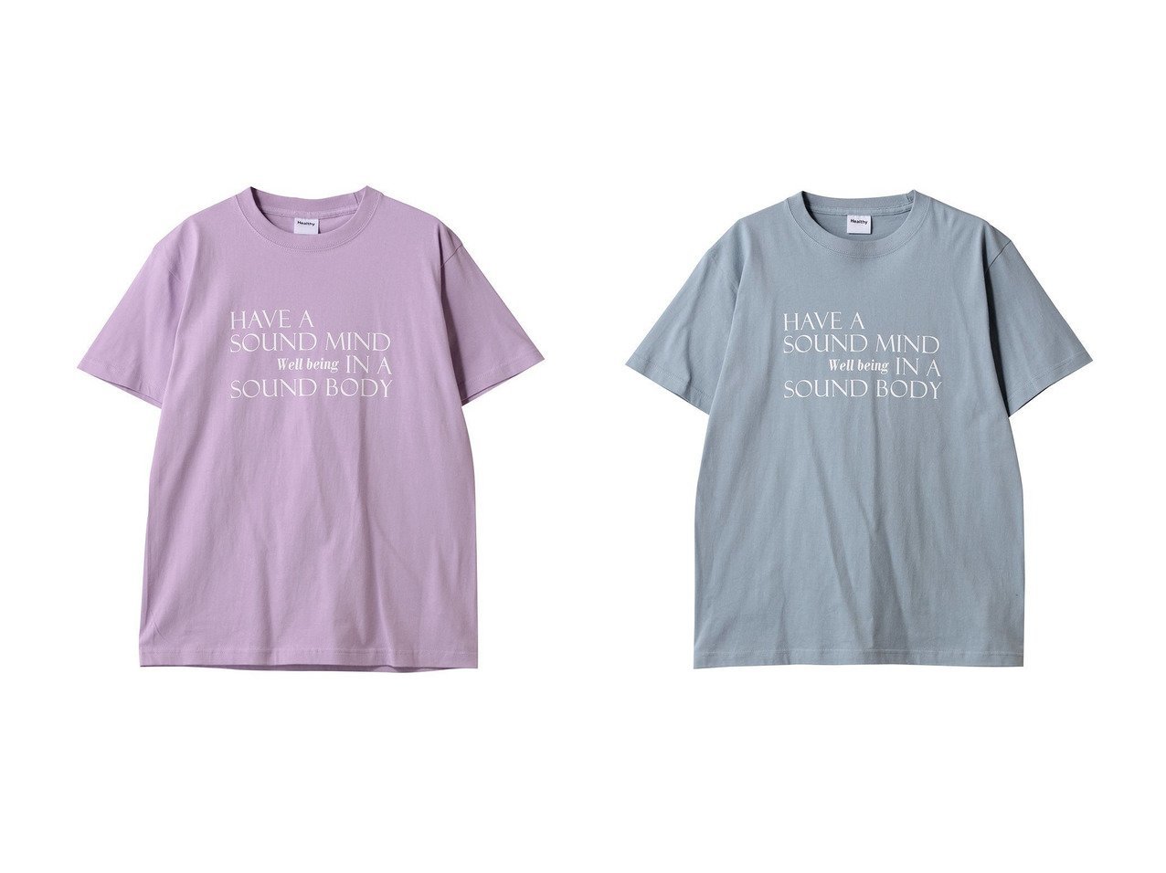 【Healthy Denim/ヘルシーデニム】のHave A Sound Mind Tシャツ 【トップス、カットソー】 おすすめ人気トレンドファッション通販アイテム インテリア・キッズ・メンズ・レディースファッション・服の通販 founy(ファニー) 　ファッション　Fashion　レディースファッション　WOMEN　トップス・カットソー　Tops/Tshirt　シャツ/ブラウス　Shirts/Blouses　ロング / Tシャツ　T-Shirts　カットソー　Cut and Sewn　ショート　Short　スリーブ　Sleeve　夏　Summer　定番　Standard　NEW・新作・新着・新入荷　New Arrivals　春　Spring　S/S・春夏　Ss・Spring/Summer　無地　Plain Color　ブルー系　Blue　パープル系　Purple　|ID:crp329100000214020