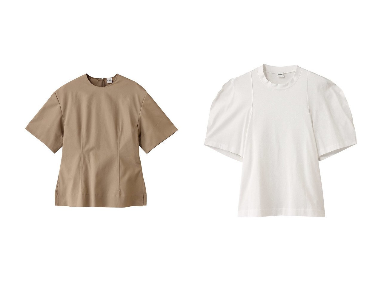 【BOWTE/バウト】のFINX COTTON ダブルクロースオーガン Tブラウス&SUPIMA COTTON ジャージーサークルスリーブTシャツ 【トップス、カットソー】 おすすめ人気トレンドファッション通販アイテム インテリア・キッズ・メンズ・レディースファッション・服の通販 founy(ファニー) 　ファッション　Fashion　レディースファッション　WOMEN　トップス・カットソー　Tops/Tshirt　シャツ/ブラウス　Shirts/Blouses　ロング / Tシャツ　T-Shirts　カットソー　Cut and Sewn　エレガント 上品　Elegant　ショート　Short　シルク　Silk　シンプル　Simple　スリット　Slit　スリーブ　Sleeve　ダブル　Double　フィット　Fit　NEW・新作・新着・新入荷　New Arrivals　ベージュ系　Beige　ブルー系　Blue　ブラック系　Black　ホワイト系　White　|ID:crp329100000214131