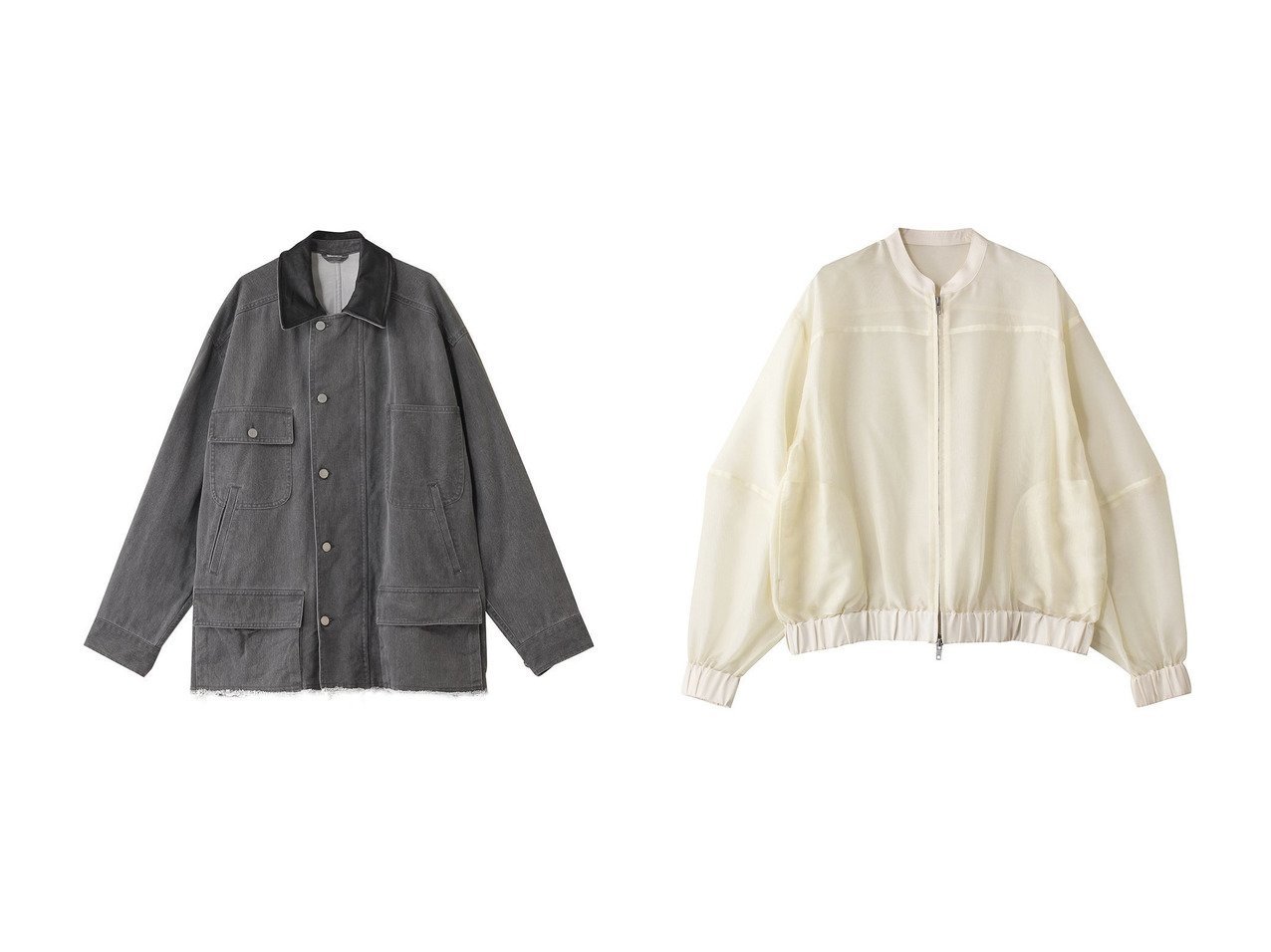 【MANOF/マノフ】のブルゾン&【YOKE/ヨーク】の【UNISEX】COTTON CUT-OFF COVERALL ジャケット 【コート、ジャケット】 おすすめ人気トレンドファッション通販アイテム インテリア・キッズ・メンズ・レディースファッション・服の通販 founy(ファニー) 　ファッション　Fashion　レディースファッション　WOMEN　アウター　Coat Outerwear　ジャケット　Jackets　ブルゾン　Blouson/Jackets　ユニセックス　Unisex　カットオフ　Cut Off　コーティング　Coating　ジャケット　Jacket　ブルゾン　Blouson　ポケット　Pocket　リメイク　Remake　NEW・新作・新着・新入荷　New Arrivals　シアー　Sheer　スリーブ　Sleeve　フェミニン　Feminine　夏　Summer　春　Spring　S/S・春夏　Ss・Spring/Summer　グレー系　Gray　イエロー系　Yellow　ブラック系　Black　|ID:crp329100000214278