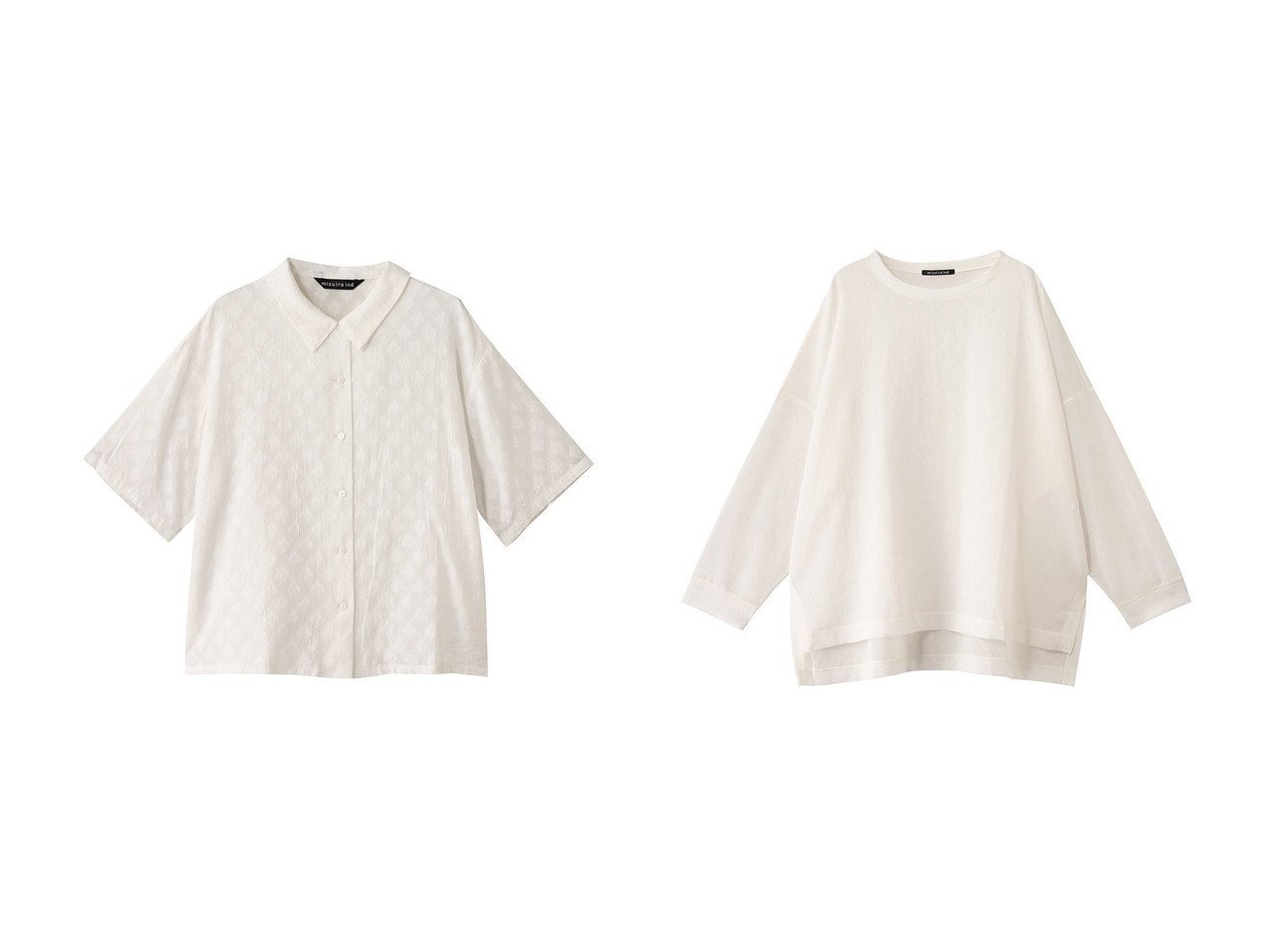 【mizuiro ind/ミズイロ インド】のcut jacquard half slv shirt シャツ&O プルオーバー 【トップス、カットソー】 おすすめ人気トレンドファッション通販アイテム インテリア・キッズ・メンズ・レディースファッション・服の通販 founy(ファニー) 　ファッション　Fashion　レディースファッション　WOMEN　トップス・カットソー　Tops/Tshirt　シャツ/ブラウス　Shirts/Blouses　プルオーバー　Pullover　インド　India　シアー　Sheer　ショート　Short　スリーブ　Sleeve　フラワー　Flower　半袖　Short Sleeve　NEW・新作・新着・新入荷　New Arrivals　イエロー系　Yellow　ホワイト系　White　ブルー系　Blue　|ID:crp329100000214362