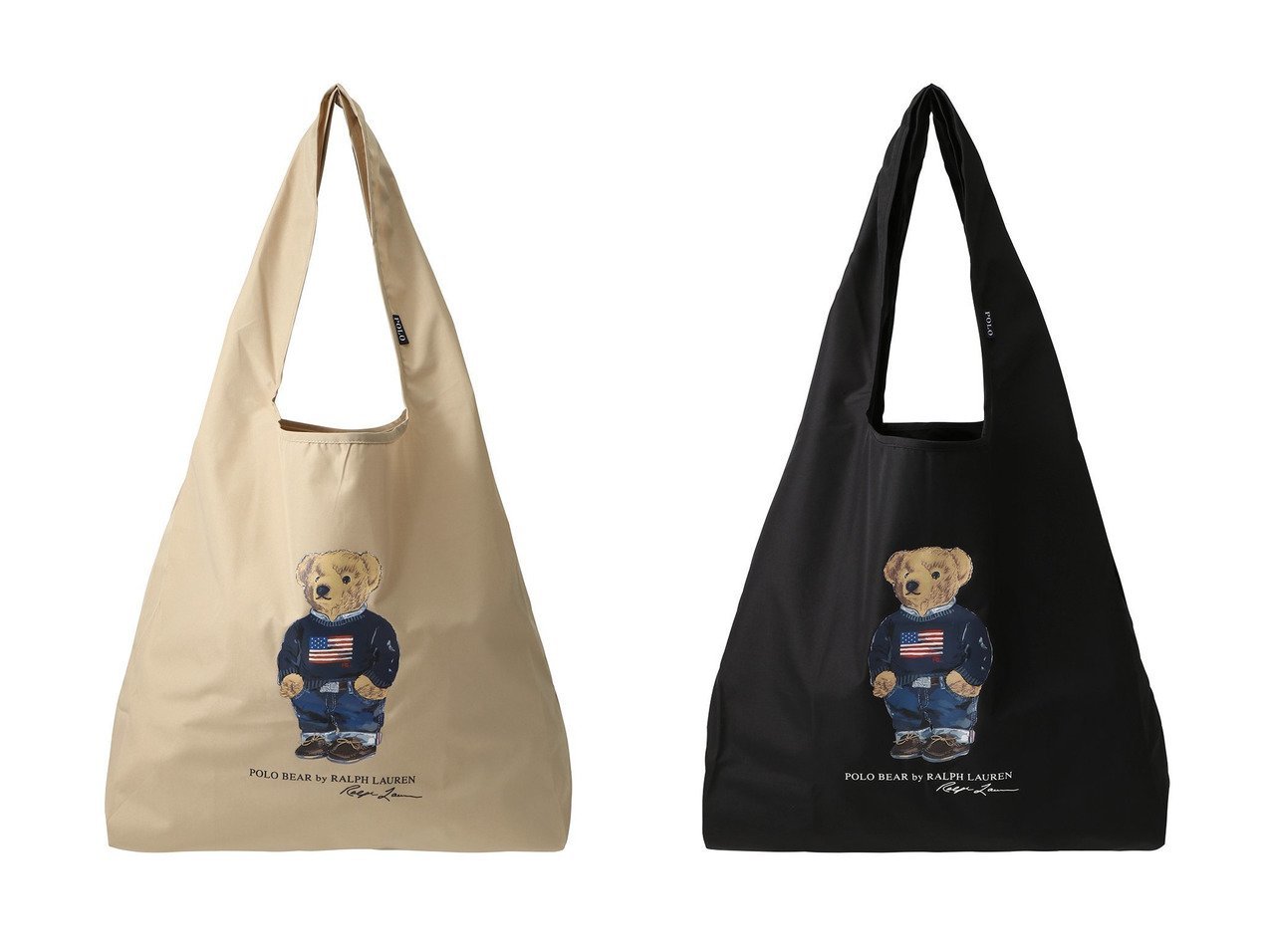 【POLO RALPH LAUREN/ポロラルフローレン】のフラッグベアプリントポケッタブルレイインバッグ 【バッグ・鞄】 おすすめ人気トレンドファッション通販アイテム インテリア・キッズ・メンズ・レディースファッション・服の通販 founy(ファニー) 　ファッション　Fashion　レディースファッション　WOMEN　バッグ　Bag　NEW・新作・新着・新入荷　New Arrivals　ブラック系　Black　ベージュ系　Beige　レッド系　Red　ブルー系　Blue　|ID:crp329100000214381