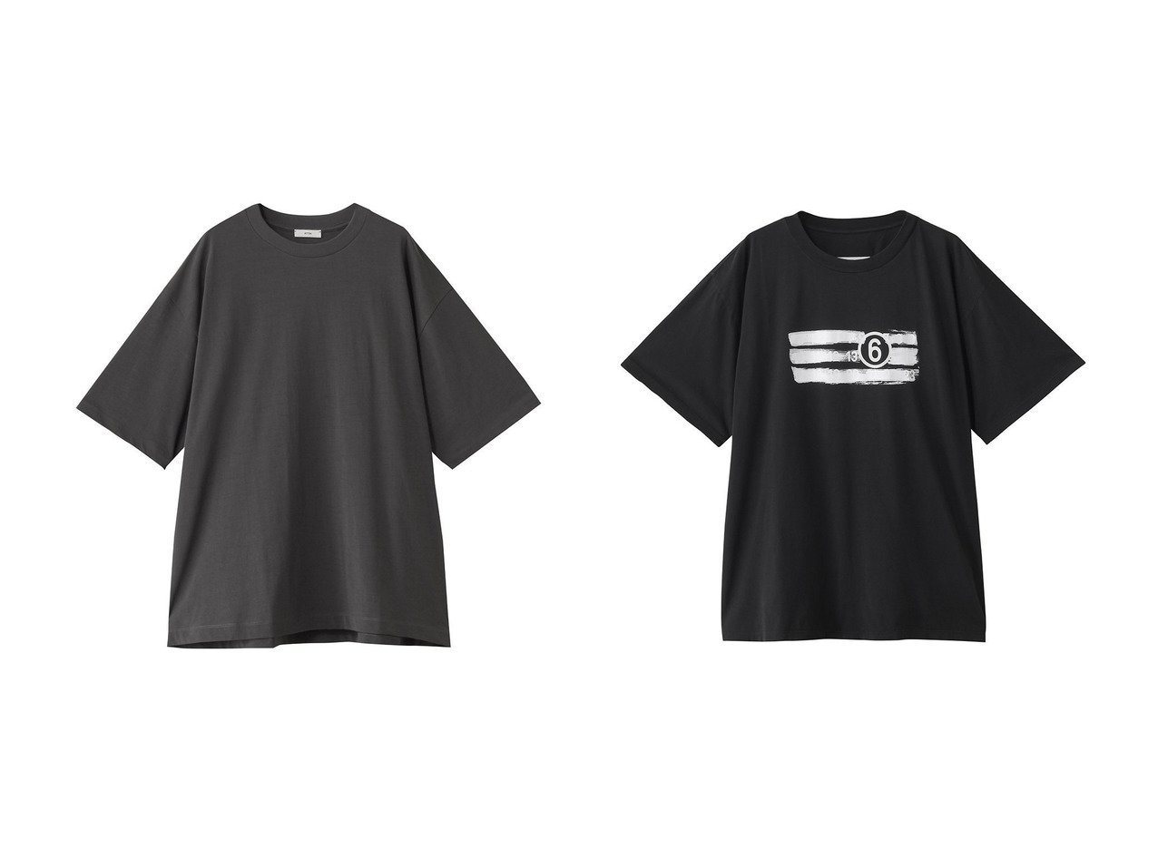 【ATON / MEN/エイトン】の【MEN】FRESCA PLATE ルーズ フィット Tシャツ&【MM6 Maison Margiela / MEN/エムエムシックス メゾンマルジェラ】の【MEN】ナンバリング ロゴ プリント Tシャツ 【MEN　メンズファッション通販】 おすすめ人気トレンドファッション通販アイテム インテリア・キッズ・メンズ・レディースファッション・服の通販 founy(ファニー) 　ファッション　Fashion　メンズファッション　MEN　トップス・カットソー　Tops/Tshirt/Men　シャツ　Shirts　ショート　Short　スリーブ　Sleeve　プリント　Print　ボトム　Bottom　NEW・新作・新着・新入荷　New Arrivals　ホワイト系　White　ブラック系　Black　ブルー系　Blue　グレー系　Gray　|ID:crp329100000214419