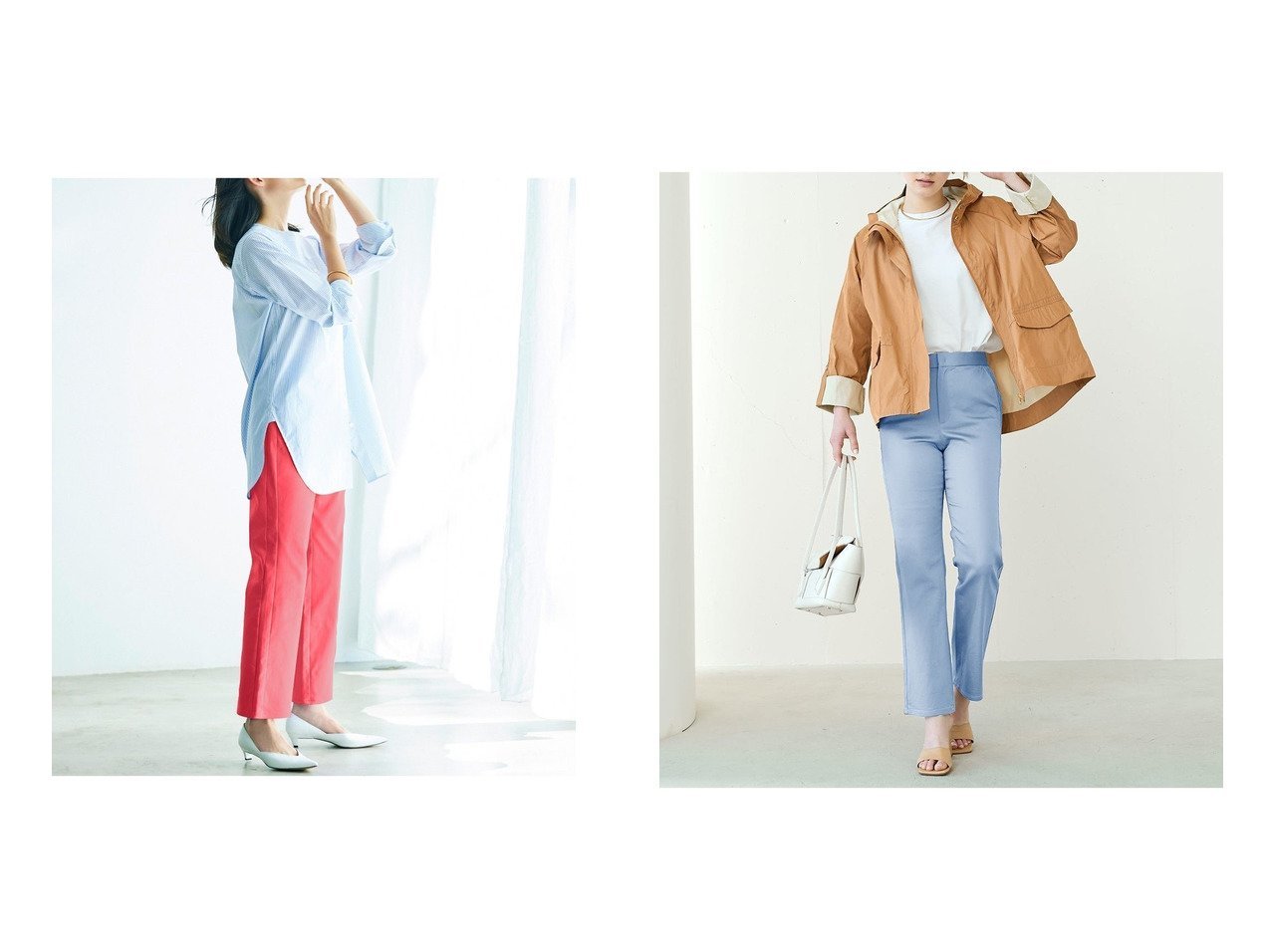 【DoCLASSE/ドゥクラッセ】のミラクルストレッチ・サイド切替ストレート 40代50代からの婦人服【通販サイトで人気ランキング上位、おすすめ!レディースファッション通販】   おすすめ人気トレンドファッション通販アイテム インテリア・キッズ・メンズ・レディースファッション・服の通販 founy(ファニー) 　ファッション　Fashion　レディースファッション　WOMEN　パンツ　Pants　ストレッチ　Stretch　ストレート　Straight　スリム　Slim　ヨガ　Yoga　レギンス　Leggings　ビジネス 仕事 通勤　Business　切替　Switching　レッド系　Red　ホワイト系　White　グレー系　Gray　ブラック系　Black　グリーン系　Green　イエロー系　Yellow　ブルー系　Blue　ベージュ系　Beige　|ID:crp329100000216218