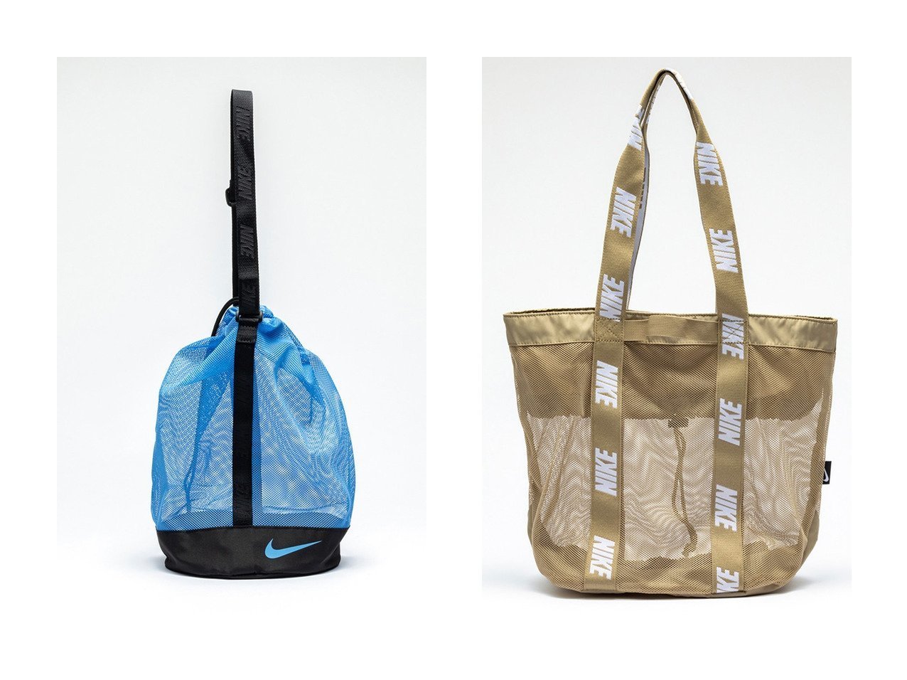 【Reir/レイール】の【NIKE】メッシュショルダープールバッグ&【NIKE】メッシュトートプールバッグ おすすめ人気トレンドファッション通販アイテム インテリア・キッズ・メンズ・レディースファッション・服の通販 founy(ファニー) 　ファッション　Fashion　レディースファッション　WOMEN　バッグ　Bag　スポーツウェア　Sportswear　スポーツ バッグ/ポーチ　Sports Bag/Pouch　コンパクト　Compact　スポーツ　Sports　メッシュ　Mesh　夏　Summer　NEW・新作・新着・新入荷　New Arrivals　軽量　Lightweight　ベージュ系　Beige　ピンク系　Pink　ブルー系　Blue　|ID:crp329100000216243