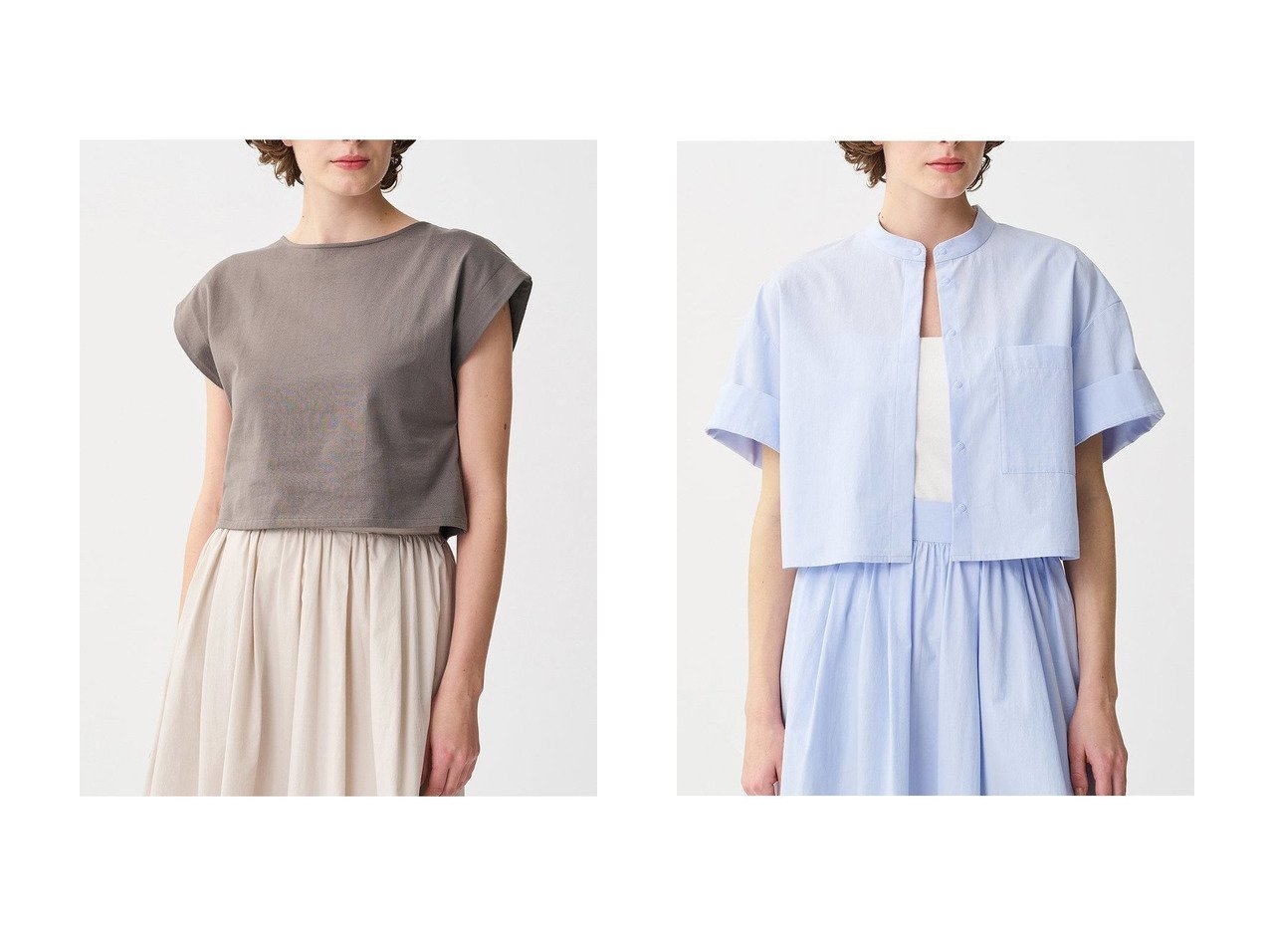 【uncrave/アンクレイヴ】のプレーンストレッチ ショートトップス&カラータイプライターショートシャツ おすすめ人気トレンドファッション通販アイテム インテリア・キッズ・メンズ・レディースファッション・服の通販 founy(ファニー) 　ファッション　Fashion　レディースファッション　WOMEN　トップス・カットソー　Tops/Tshirt　シャツ/ブラウス　Shirts/Blouses　ロング / Tシャツ　T-Shirts　カットソー　Cut and Sewn　インド　India　オーガニック　Organic　クロップド　Cropped　ショート　Short　スリーブ　Sleeve　タイプライター　Typewriter　トレンド　Trend　バランス　Balance　フロント　Front　モダン　Modern　リラックス　Relax　NEW・新作・新着・新入荷　New Arrivals　レッド系　Red　ブラック系　Black　|ID:crp329100000216265