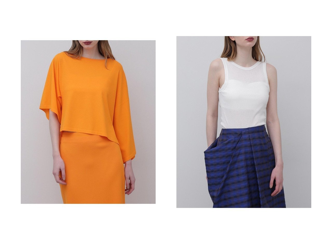 【ADORE/アドーア】のソフトストレッチニットプルオーバー&ドライテレコタンクトップ 【トップス、カットソー】 おすすめ人気トレンドファッション通販アイテム インテリア・キッズ・メンズ・レディースファッション・服の通販 founy(ファニー) 　ファッション　Fashion　レディースファッション　WOMEN　トップス・カットソー　Tops/Tshirt　ニット　Knit Tops　プルオーバー　Pullover　キャミソール / ノースリーブ　No Sleeves　シャツ/ブラウス　Shirts/Blouses　ロング / Tシャツ　T-Shirts　カットソー　Cut and Sewn　オレンジ　Orange　スタンダード　Standard　セットアップ　Set Up　カッティング　Cutting　カットソー　Cut And Sew　キャミソール　Camisole　ジャージ　Jersey　タンク　Tank　ブラック系　Black　ホワイト系　White　ピンク系　Pink　グリーン系　Green　|ID:crp329100000216360