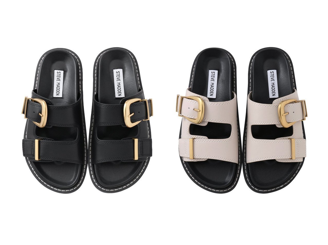 【STEVE MADDEN/スティーブマデン】のARCH フラットバックルサンダル おすすめ人気トレンドファッション通販アイテム インテリア・キッズ・メンズ・レディースファッション・服の通販 founy(ファニー) 　ファッション　Fashion　レディースファッション　WOMEN　バッグ　Bag　おすすめ　Recommend　サンダル　Sandals　スタイリッシュ　Stylish　ビーチ　Beach　リゾート　Resort　夏　Summer　定番　Standard　NEW・新作・新着・新入荷　New Arrivals　旅行　Travel　春　Spring　S/S・春夏　Ss・Spring/Summer　ブラック系　Black　|ID:crp329100000216668