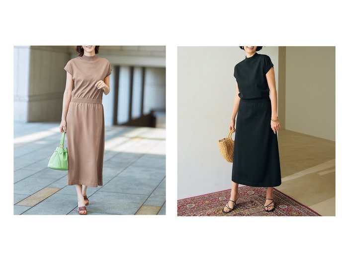 【DoCLASSE/ドゥクラッセ】のドライタッチニット・ブラウジングワンピース 40代50代からの婦人服 おすすめ人気トレンドファッション通販アイテム 人気、トレンドファッション・服の通販 founy(ファニー) ファッション Fashion レディースファッション WOMEN ワンピース Dress NEW・新作・新着・新入荷 New Arrivals サマー Summer ハイネック High Neck フレンチ French ブラウジング Browsing 夏 Summer |ID:crp329100000216680