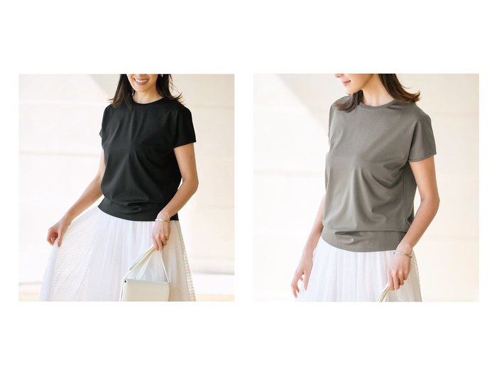 【DoCLASSE/ドゥクラッセ】のシルキーポンチ・フレンチスリーブT 40代50代からの婦人服 おすすめ人気トレンドファッション通販アイテム 人気、トレンドファッション・服の通販 founy(ファニー) ファッション Fashion レディースファッション WOMEN トップス・カットソー Tops/Tshirt シャツ/ブラウス Shirts/Blouses ロング / Tシャツ T-Shirts カットソー Cut and Sewn NEW・新作・新着・新入荷 New Arrivals なめらか Smooth インナー Inner カットソー Cut And Sew シンプル Simple スリーブ Sleeve フレンチ French 夏 Summer |ID:crp329100000216687