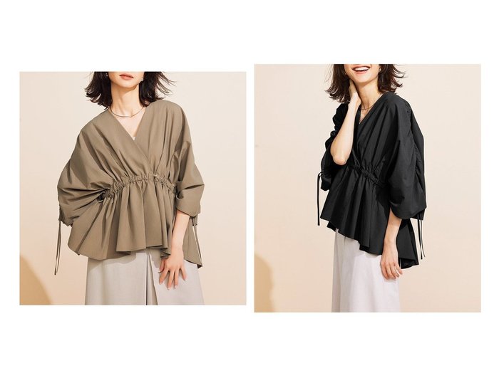 【DoCLASSE/ドゥクラッセ】のリヨセルコットン・ギャザードルマンブラウス 40代50代からの婦人服 おすすめ人気トレンドファッション通販アイテム 人気、トレンドファッション・服の通販 founy(ファニー) 　ファッション　Fashion　レディースファッション　WOMEN　トップス・カットソー　Tops/Tshirt　シャツ/ブラウス　Shirts/Blouses　NEW・新作・新着・新入荷　New Arrivals　ギャザー　Gather　ドレープ　Drape　ラグジュアリー　Luxury　夏　Summer　|ID:crp329100000216691