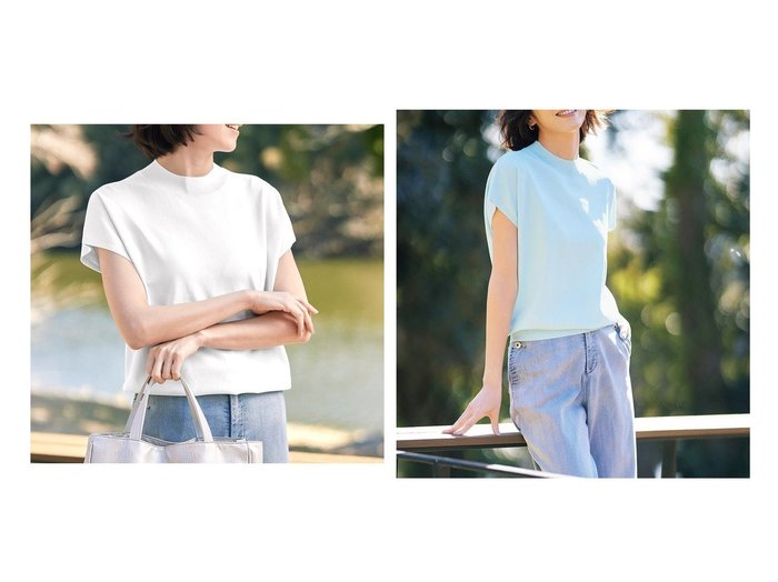 【DoCLASSE/ドゥクラッセ】のUVドライタッチニット・フレンチトップス 40代50代からの婦人服 おすすめ人気トレンドファッション通販アイテム 人気、トレンドファッション・服の通販 founy(ファニー) 　ファッション　Fashion　レディースファッション　WOMEN　トップス・カットソー　Tops/Tshirt　ニット　Knit Tops　NEW・新作・新着・新入荷　New Arrivals　おすすめ　Recommend　カットソー　Cut And Sew　シンプル　Simple　セーター　Sweater　エレガント 上品　Elegant　夏　Summer　春　Spring　S/S・春夏　Ss・Spring/Summer　|ID:crp329100000216692