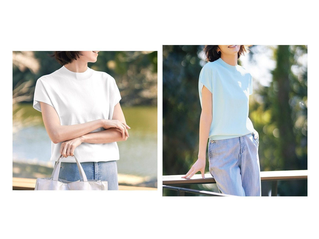 【DoCLASSE/ドゥクラッセ】のUVドライタッチニット・フレンチトップス 40代50代からの婦人服 おすすめ人気トレンドファッション通販アイテム インテリア・キッズ・メンズ・レディースファッション・服の通販 founy(ファニー) 　ファッション　Fashion　レディースファッション　WOMEN　トップス・カットソー　Tops/Tshirt　ニット　Knit Tops　NEW・新作・新着・新入荷　New Arrivals　おすすめ　Recommend　カットソー　Cut And Sew　シンプル　Simple　セーター　Sweater　エレガント 上品　Elegant　夏　Summer　春　Spring　S/S・春夏　Ss・Spring/Summer　ブルー系　Blue　ホワイト系　White　グレー系　Gray　グリーン系　Green　ブラック系　Black　オレンジ系　Orange　|ID:crp329100000216692
