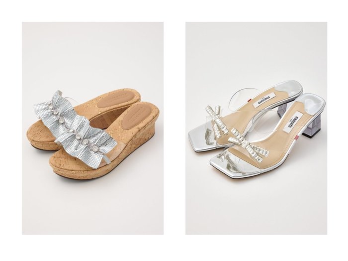 【STACCATO/スタッカート】のラッフルストーンコルクプラットフォームサンダル&スィンリボンクリアヒールサンダル 【シューズ・靴】 おすすめ人気トレンドファッション通販アイテム 人気、トレンドファッション・服の通販 founy(ファニー) ファッション Fashion レディースファッション WOMEN エレガント 上品 Elegant コルク Cork サンダル Sandals ストーン Stone ビジュー Bijou 人気 Popularity 吸水 Water Absorption NEW・新作・新着・新入荷 New Arrivals 軽量 Lightweight スクエア Square ブロック Block リボン Ribbon 夏 Summer |ID:crp329100000216707