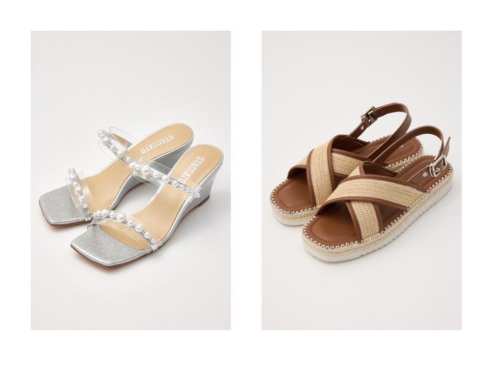 【STACCATO/スタッカート】のアランクロスプラットフォームサンダル&パールベルトヌーディーヒールサンダル 【シューズ・靴】 おすすめ人気トレンドファッション通販アイテム 人気、トレンドファッション・服の通販 founy(ファニー) ファッション Fashion レディースファッション WOMEN ベルト Belts アクセサリー Accessories エレガント 上品 Elegant グリッター Glitter サンダル Sandals シャイニー Shiny ストーン Stone パール Pearl NEW・新作・新着・新入荷 New Arrivals クッション Cushion ジュート Jute リゾート Resort 夏 Summer 手編み Hand Knitting 軽量 Lightweight |ID:crp329100000216708
