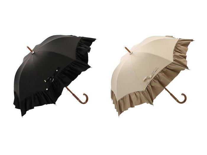 【Gracy/グレイシー】のPeplum Frill 晴雨兼用日傘 ショート長傘 【通販サイトで人気ランキング上位、おすすめ!レディースファッション通販 / Popular clothes】   おすすめ人気トレンドファッション通販アイテム 人気、トレンドファッション・服の通販 founy(ファニー) ファッション Fashion レディースファッション WOMEN 傘 / レイングッズ Umbrellas/Rainwear ウッド Wood サテン Satin ショート Short ハンカチ Handkerchief フェミニン Feminine フリル Frills 傘 Umbrella 再入荷 Restock/Back In Stock/Re Arrival 夏 Summer 日傘 Parasol 春 Spring S/S・春夏 Ss・Spring/Summer 時計 Clock |ID:crp329100000216715