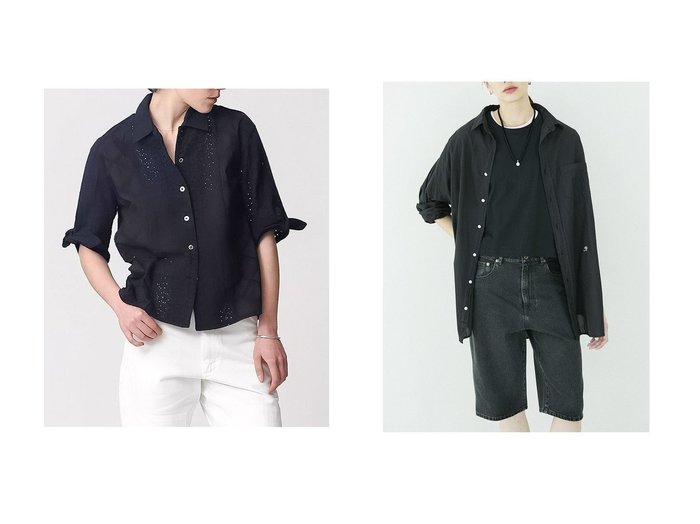 【RHC Ron Herman/アールエイチシー ロンハーマン】の【RHC】カットワークレースシャツ&【RHC別注】【FRANK&EILEEN】MACKENZIE ビッグシャツ 【トップス、カットソー】 おすすめ人気トレンドファッション通販アイテム 人気、トレンドファッション・服の通販 founy(ファニー) ファッション Fashion レディースファッション WOMEN トップス・カットソー Tops/Tshirt シャツ/ブラウス Shirts/Blouses スリーブ Sleeve ダブル Double ビッグ Big プリント Print リラックス Relax ロング Long 別注 Special Order NEW・新作・新着・新入荷 New Arrivals |ID:crp329100000216736