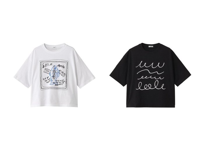 【heliopole/エリオポール】の【manipuri】プリント Tシャツ 【トップス、カットソー】 おすすめ人気トレンドファッション通販アイテム 人気、トレンドファッション・服の通販 founy(ファニー) ファッション Fashion レディースファッション WOMEN トップス・カットソー Tops/Tshirt シャツ/ブラウス Shirts/Blouses ロング / Tシャツ T-Shirts カットソー Cut and Sewn イラスト Illustration ショート Short スリーブ Sleeve トレンド Trend フォルム Form プリント Print NEW・新作・新着・新入荷 New Arrivals |ID:crp329100000216740