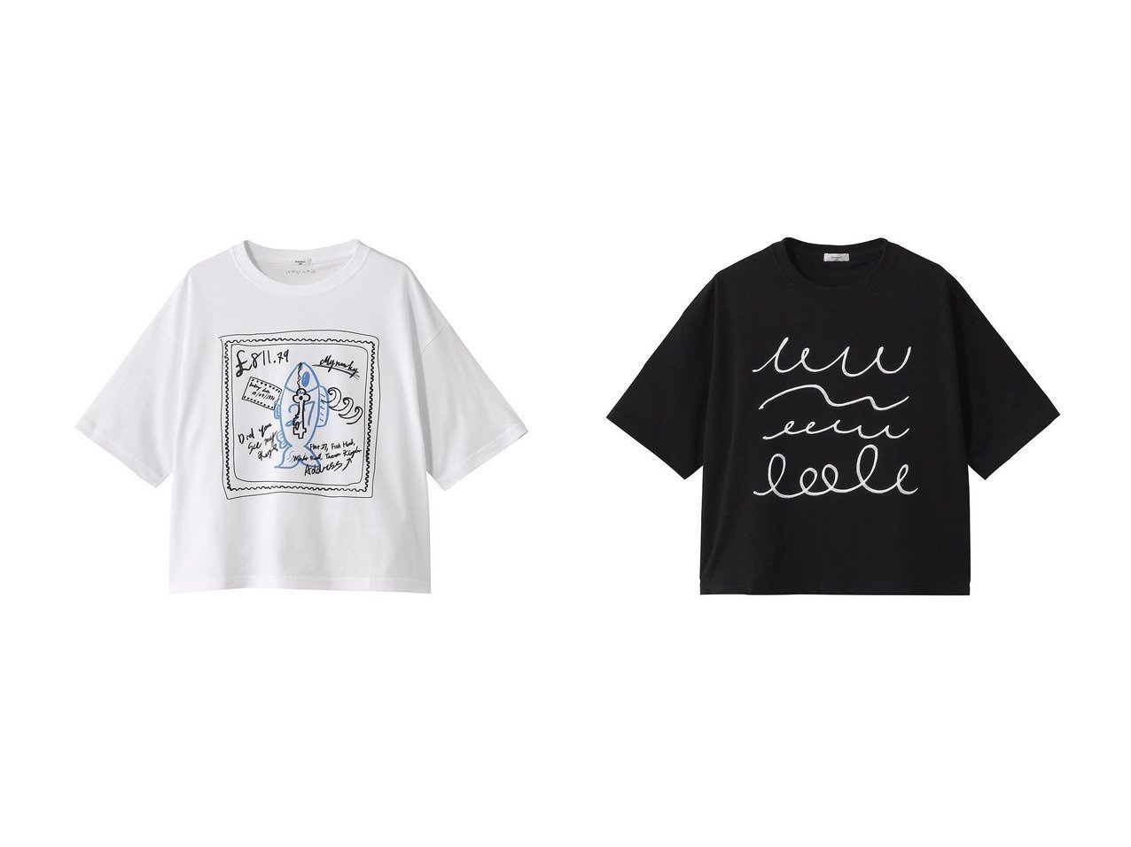 【heliopole/エリオポール】の【manipuri】プリント Tシャツ 【トップス、カットソー】 おすすめ人気トレンドファッション通販アイテム インテリア・キッズ・メンズ・レディースファッション・服の通販 founy(ファニー) 　ファッション　Fashion　レディースファッション　WOMEN　トップス・カットソー　Tops/Tshirt　シャツ/ブラウス　Shirts/Blouses　ロング / Tシャツ　T-Shirts　カットソー　Cut and Sewn　イラスト　Illustration　ショート　Short　スリーブ　Sleeve　トレンド　Trend　フォルム　Form　プリント　Print　NEW・新作・新着・新入荷　New Arrivals　ホワイト系　White　ブラック系　Black　|ID:crp329100000216740