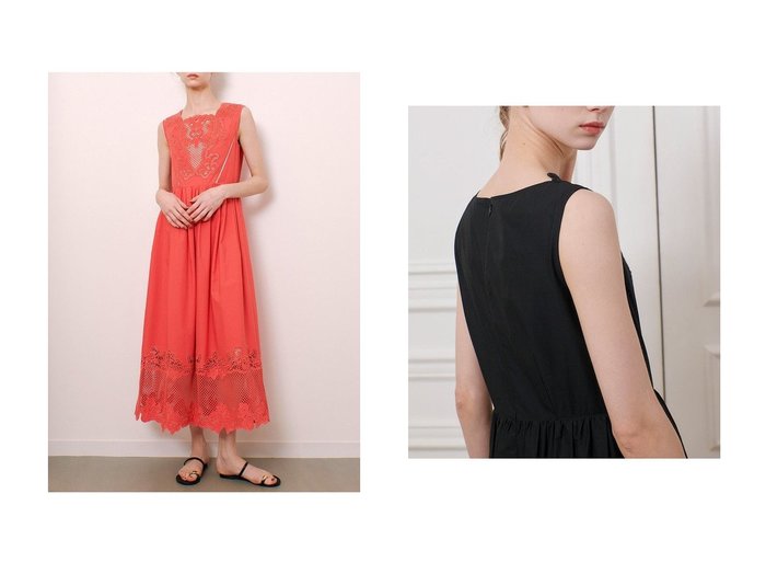 【allureville/アルアバイル】の【LOULOU WILLOUGHBY】エンブロイダリーノースリワンピース 【通販サイトで人気ランキング上位、おすすめ!レディースファッション通販 / Popular clothes】   おすすめ人気トレンドファッション通販アイテム 人気、トレンドファッション・服の通販 founy(ファニー) ファッション Fashion レディースファッション WOMEN ワンピース Dress チュニック Tunic ギャザー Gather サマー Summer スクエア Square チュニック Tunic デコルテ Decolletage ドレス Dress フィット Fit メッシュ Mesh モダン Modern ロング Long 夏 Summer |ID:crp329100000216757