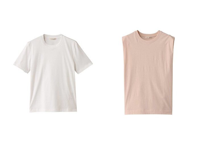 【DESIGN WORKS/デザイン ワークス】のコットンハイゲージノースリーブプルオーバー&コットンスムースコンパクトTシャツ 【トップス、カットソー】 おすすめ人気トレンドファッション通販アイテム 人気、トレンドファッション・服の通販 founy(ファニー) 　ファッション　Fashion　レディースファッション　WOMEN　トップス・カットソー　Tops/Tshirt　シャツ/ブラウス　Shirts/Blouses　ロング / Tシャツ　T-Shirts　カットソー　Cut and Sewn　キャミソール / ノースリーブ　No Sleeves　プルオーバー　Pullover　インナー　Inner　コンパクト　Compact　ショート　Short　ジャケット　Jacket　スリーブ　Sleeve　NEW・新作・新着・新入荷　New Arrivals　キャミソール　Camisole　サマー　Summer　シアー　Sheer　タンク　Tank　トレンド　Trend　夏　Summer　春　Spring　S/S・春夏　Ss・Spring/Summer　|ID:crp329100000216768